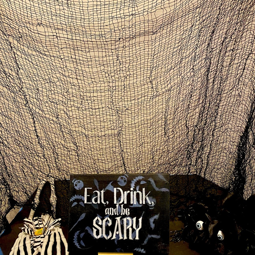 Eat, Drink & Be Scary canvas Halloween